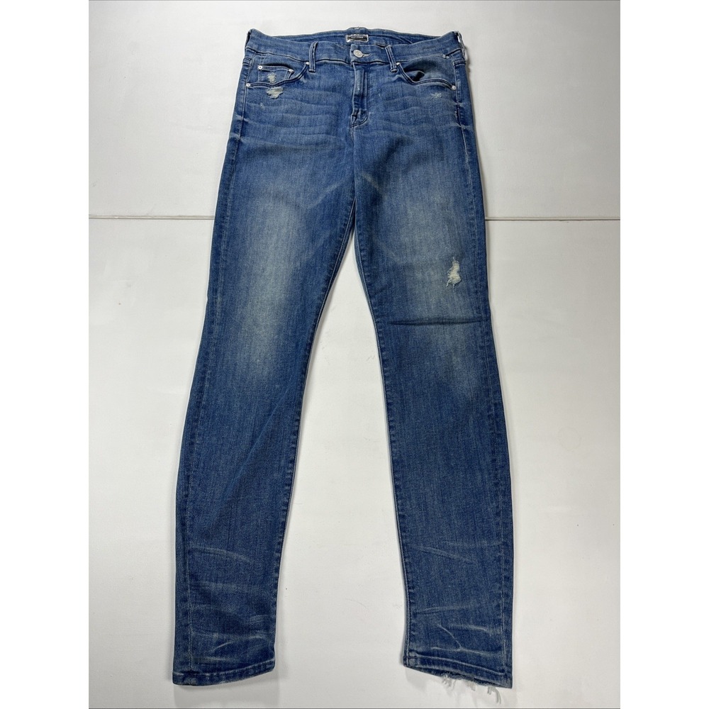 Mother Jeans The Looker Graffiti Girl Womens 28 Faded Distressed Denim